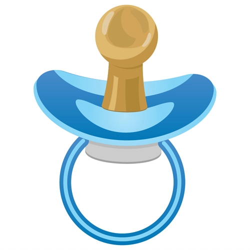 Baby Shower Classic Blue Baby Pacifier Sticker